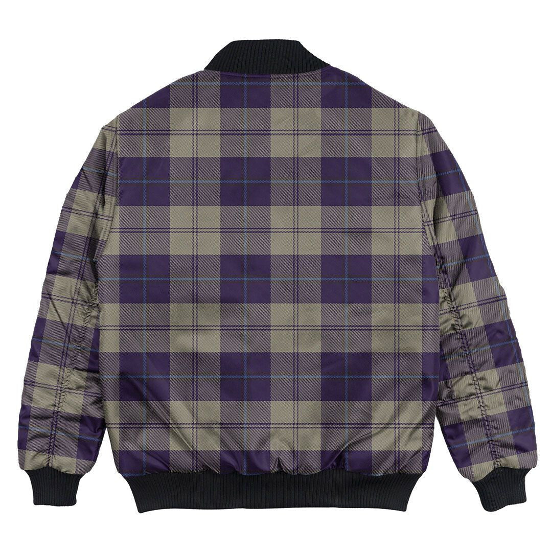 Clan Cunningham Dress Blue Dancers Tartan Bomber Jacket PE79 Cunningham Dress Blue Dancers Tartan Tartan Bomber Jacket   