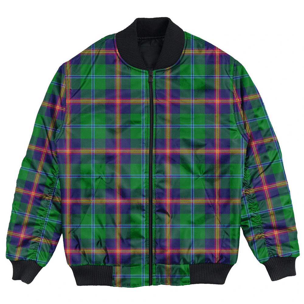 Clan Young Modern Tartan Bomber Jacket ZA93 Young Modern Tartan Tartan Bomber Jacket   