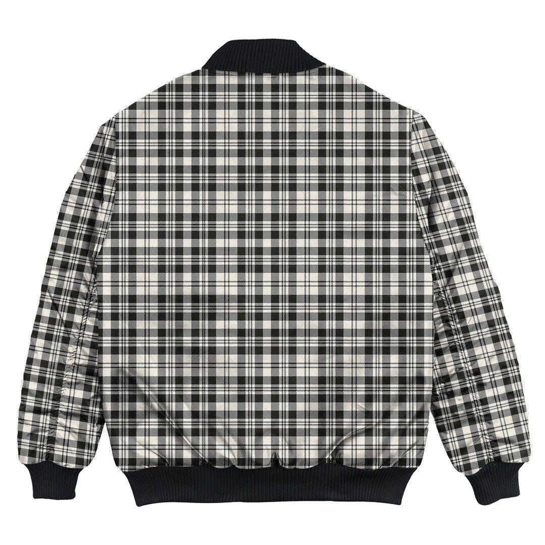 Clan Scott Black & White Ancient Tartan Bomber Jacket AW84 Clan Scott (Scott Tartan) Tartan Bomber Jacket   