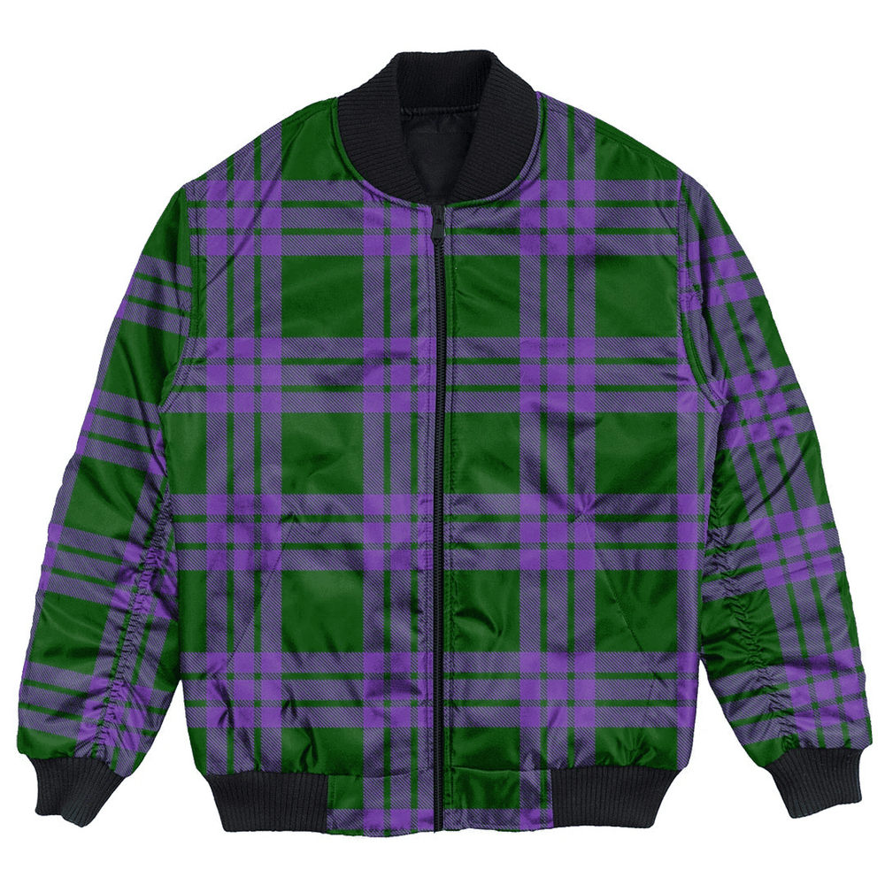 Clan Elphinstone Tartan Bomber Jacket AN76 Elphinstone Tartan Tartan Bomber Jacket   
