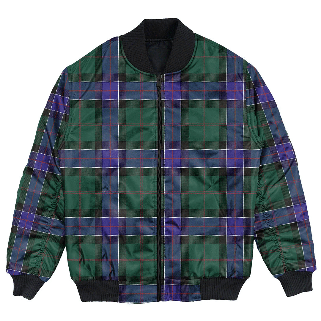 Clan Sinclair Hunting Modern Tartan Bomber Jacket FI63 Sinclair Hunting Modern Tartan Tartan Bomber Jacket   