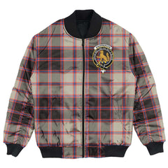 Clan MacPherson Hunting Ancient Tartan Crest Bomber Jacket MP24 MacPherson Hunting Ancient Tartan Tartan Bomber Jacket   