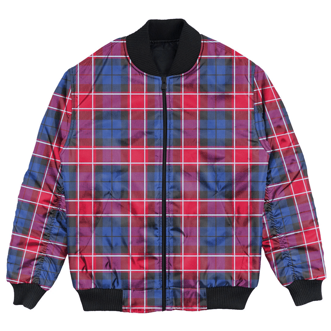 Clan Graham of Menteith Red Tartan Bomber Jacket TE33 Graham of Menteith Red Tartan Tartan Bomber Jacket   