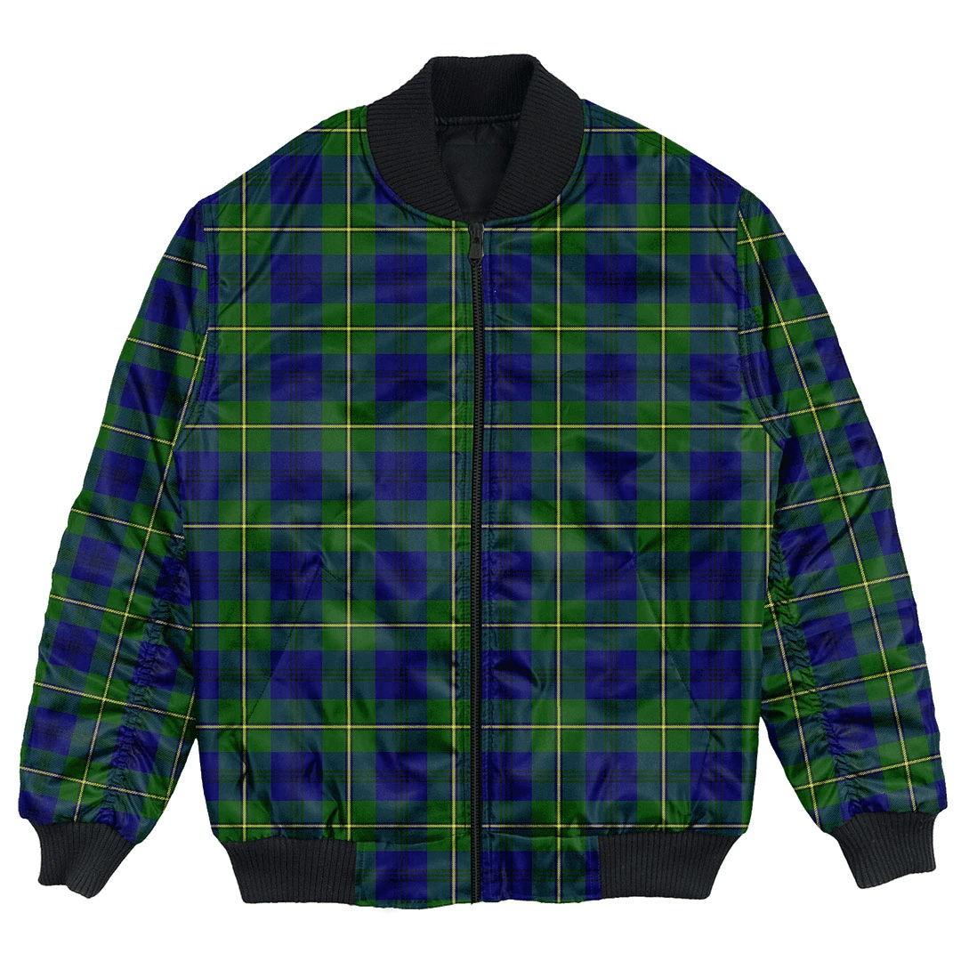 Clan Johnston Modern Tartan Bomber Jacket HX97 Johnston Modern Tartan Tartan Bomber Jacket   