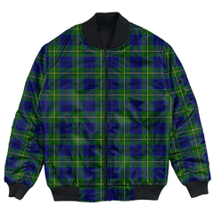 Clan Johnston Modern Tartan Bomber Jacket HX97 Johnston Modern Tartan Tartan Bomber Jacket   