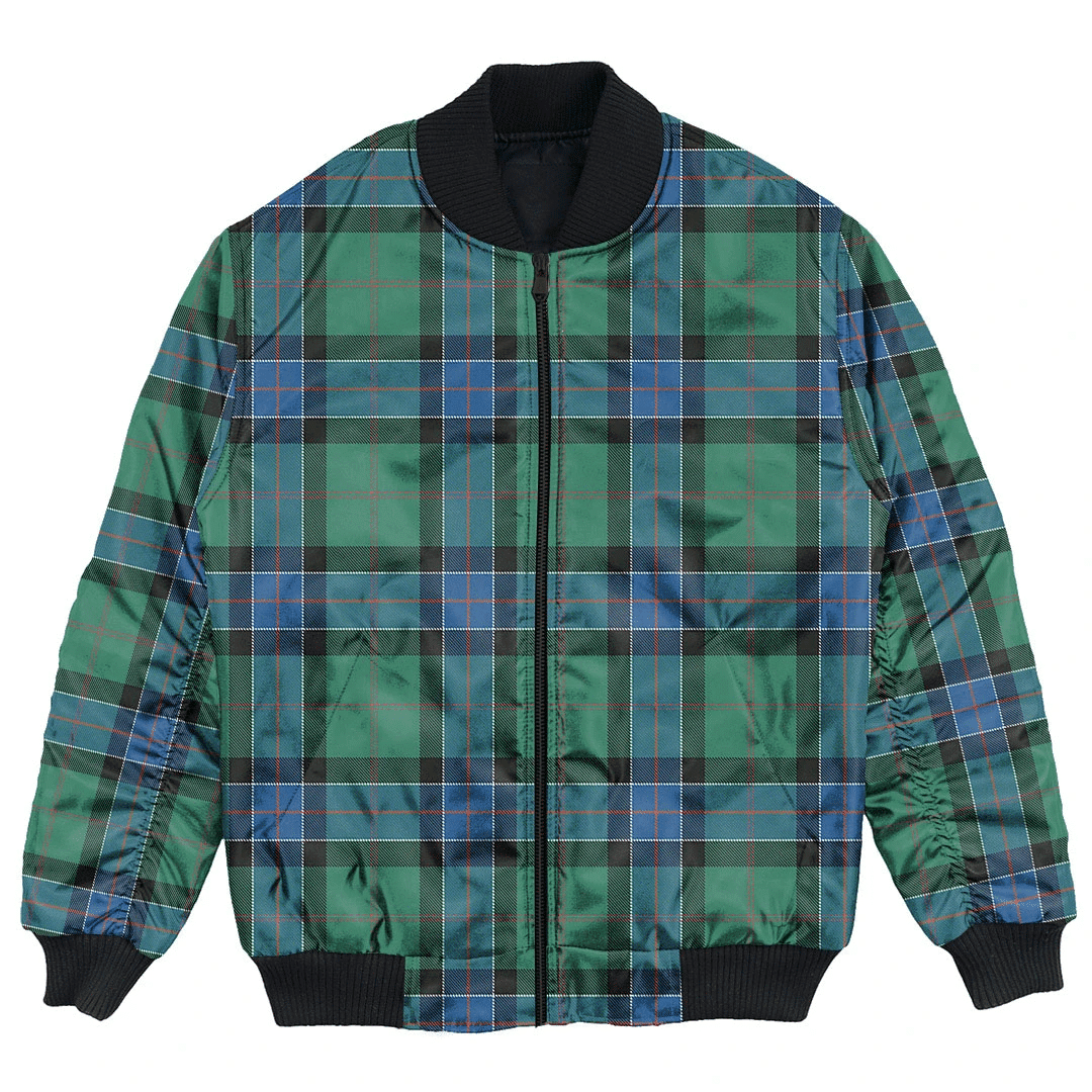 Clan Sinclair Hunting Ancient Tartan Bomber Jacket HV60 Sinclair Hunting Ancient Tartan Tartan Bomber Jacket   