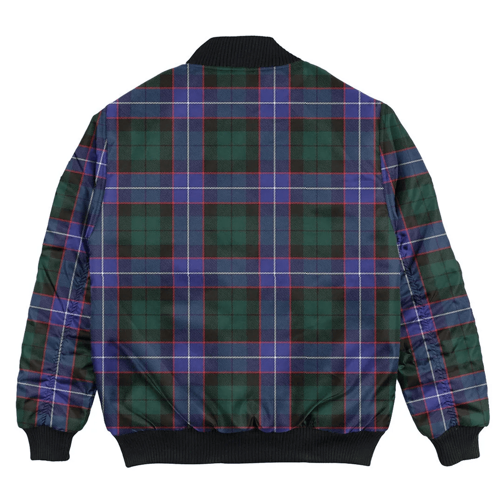 Clan Hunter Modern Tartan Bomber Jacket PK35 Hunter Modern Tartan Tartan Bomber Jacket   