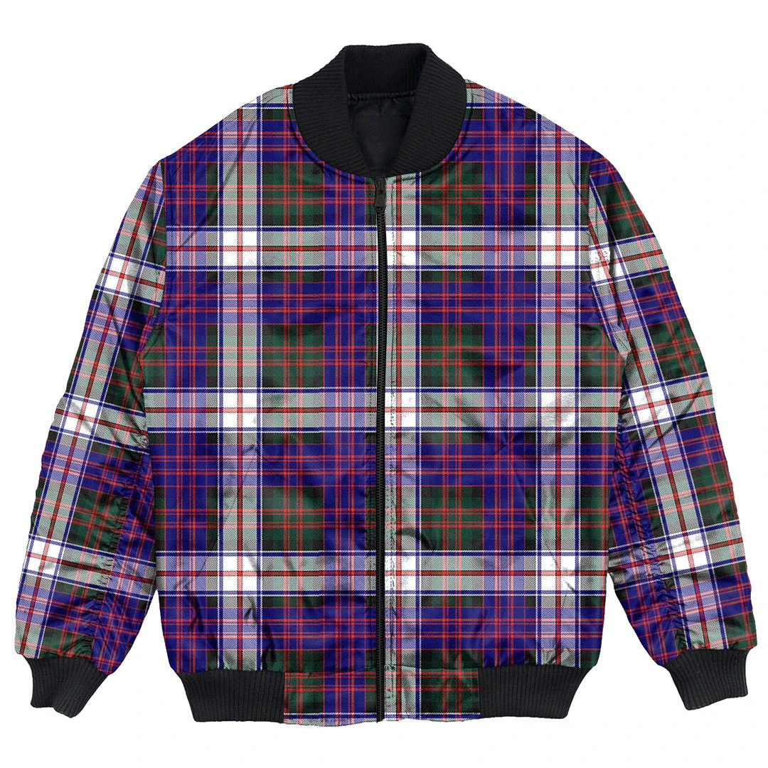 Clan MacDonald Dress Modern Tartan Bomber Jacket TZ67 MacDonald Dress Modern Tartan Tartan Bomber Jacket   