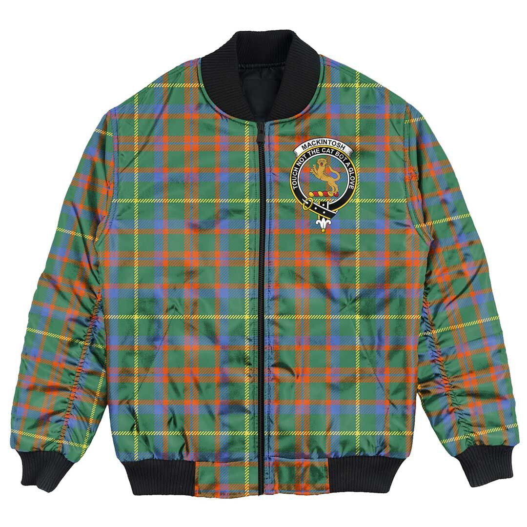 Clan MacKintosh Hunting Ancient Tartan Crest Bomber Jacket OE85 MacKintosh Hunting Ancient Tartan Tartan Bomber Jacket   