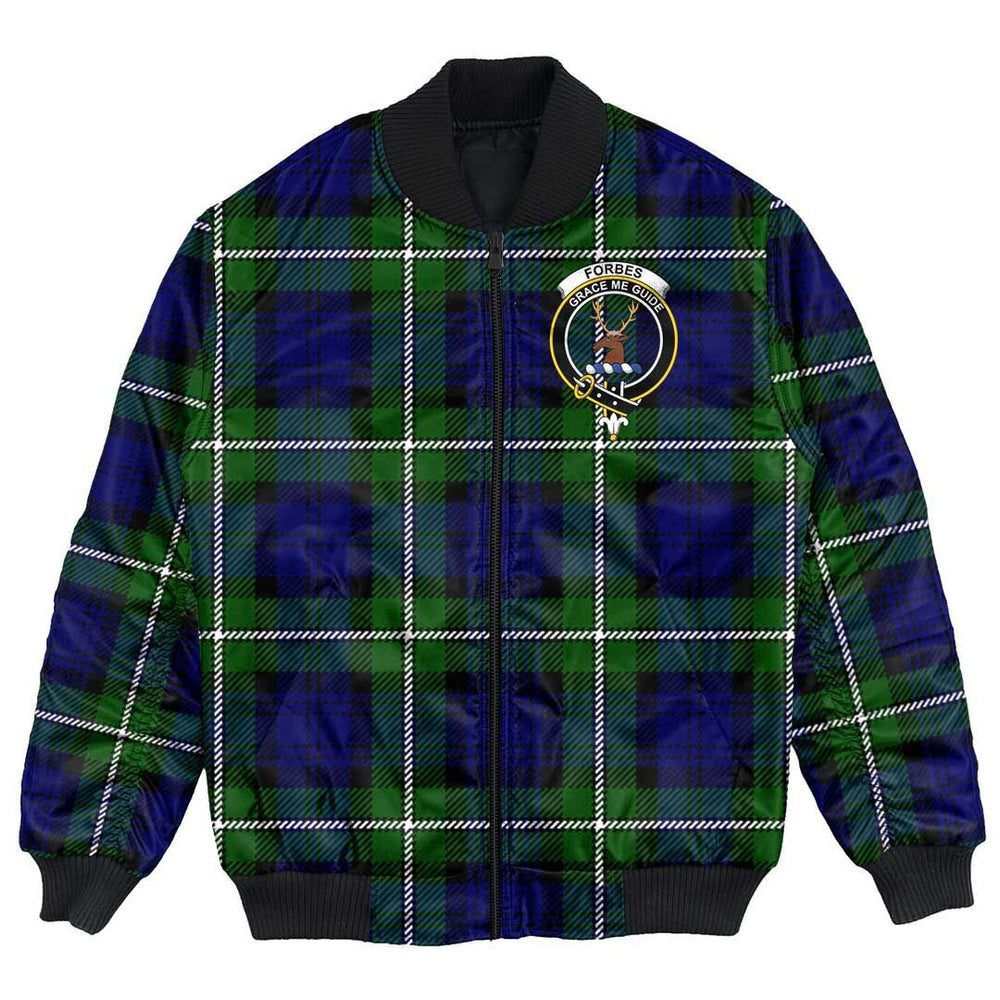 Clan Forbes Modern Tartan Crest Bomber Jacket ZW16 Forbes Modern Tartan Tartan Bomber Jacket   