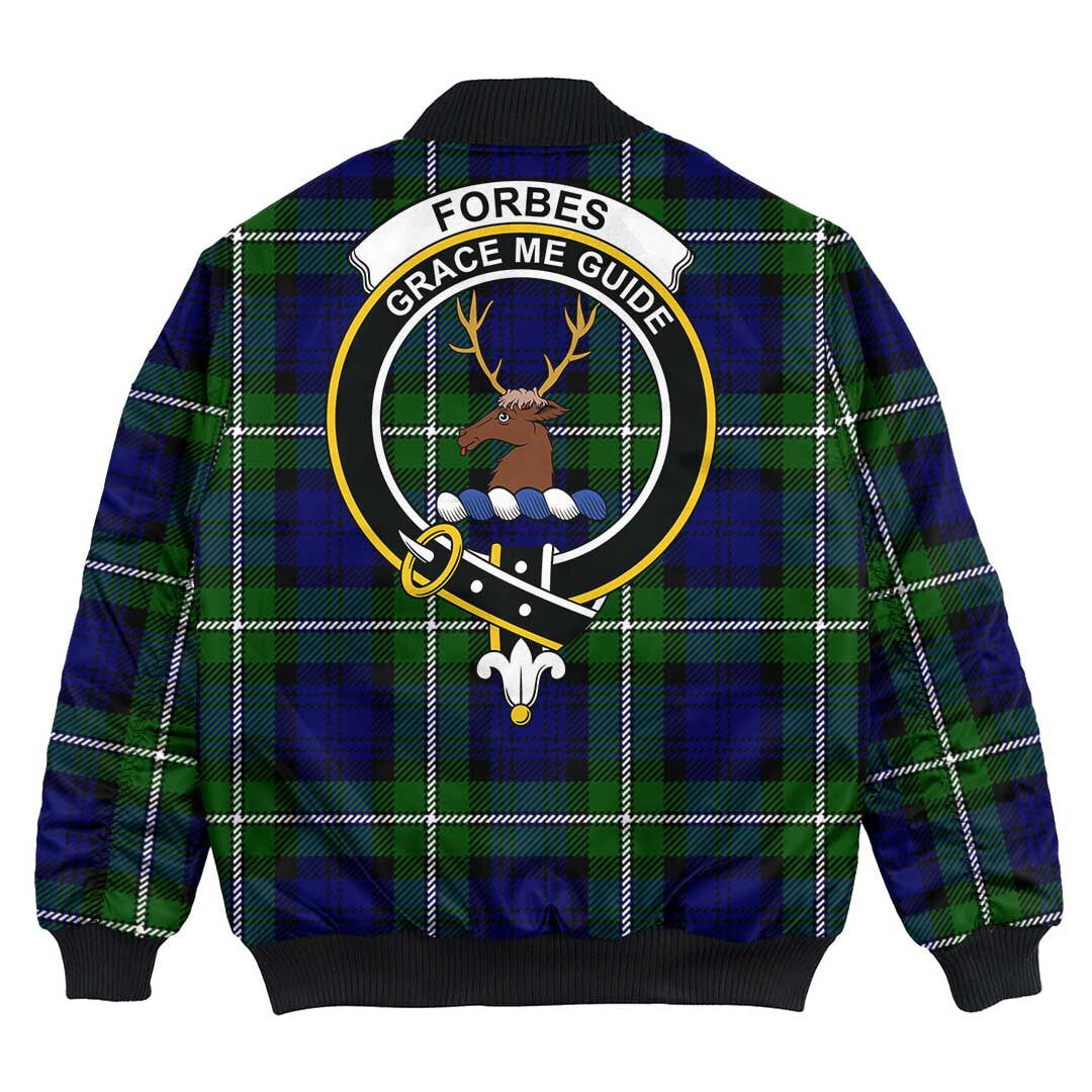 Clan Forbes Modern Tartan Crest Bomber Jacket ZW16 Forbes Modern Tartan Tartan Bomber Jacket   