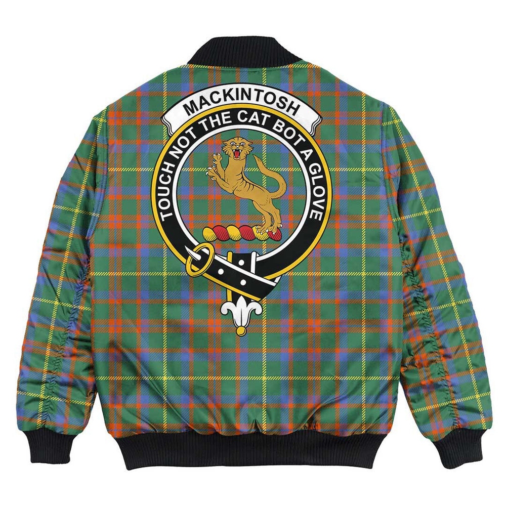 Clan MacKintosh Hunting Ancient Tartan Crest Bomber Jacket OE85 MacKintosh Hunting Ancient Tartan Tartan Bomber Jacket   