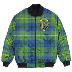 Clan Johnston Ancient Tartan Crest Bomber Jacket UQ13 Johnston Ancient Tartan Tartan Bomber Jacket   