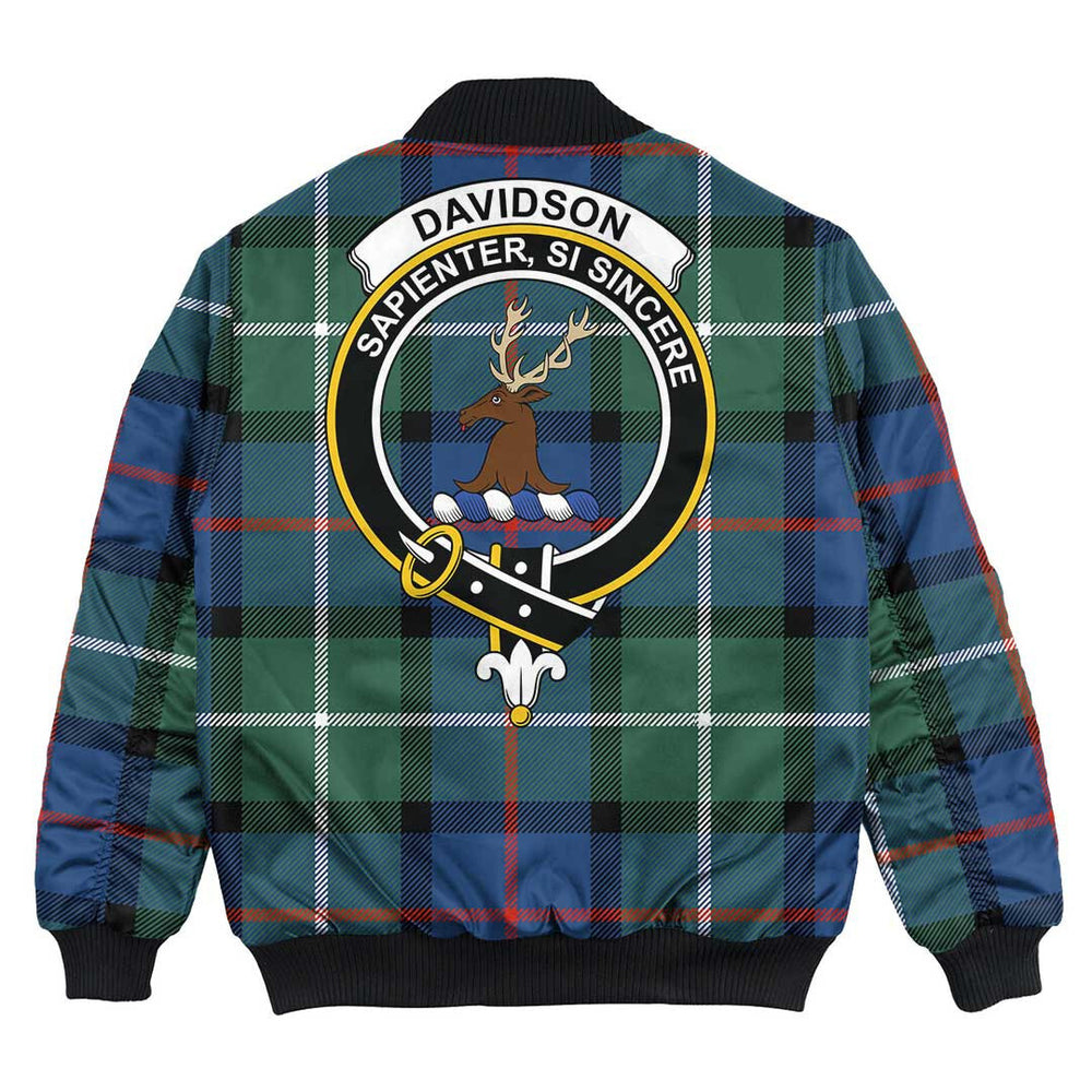 Clan Davidson of Tulloch Tartan Crest Bomber Jacket XV78 Davidson of Tulloch Tartan Tartan Bomber Jacket   