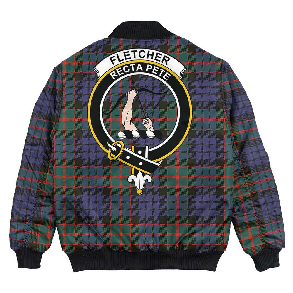 Clan Fletcher of Dunans Tartan Crest Bomber Jacket OS54 Fletcher of Dunans Tartan Tartan Bomber Jacket   