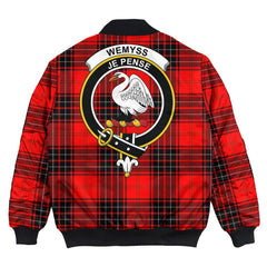 Clan Wemyss Modern Tartan Crest Bomber Jacket YT96 Wemyss Modern Tartan Tartan Bomber Jacket   