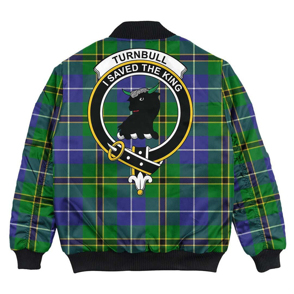Clan Turnbull Hunting Tartan Crest Bomber Jacket HQ10 Turnbull Hunting Tartan Tartan Bomber Jacket   