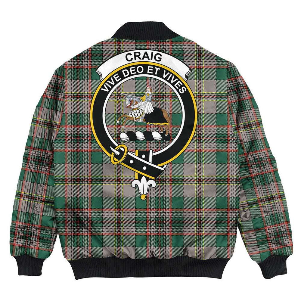 Clan Craig Ancient Tartan Crest Bomber Jacket KV33 Craig Ancient Tartan Tartan Bomber Jacket   
