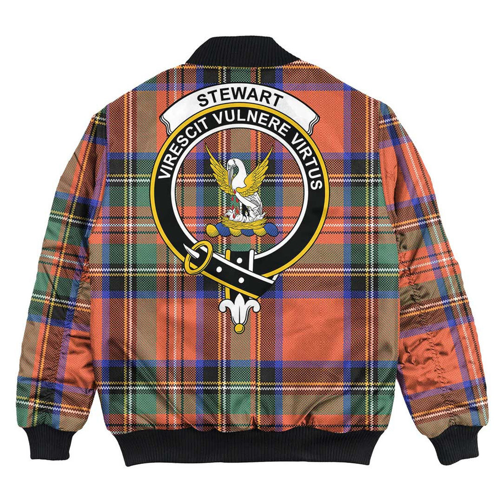 Clan Stewart Royal Ancient Tartan Crest Bomber Jacket OQ10 Stewart Royal Ancient Tartan Tartan Bomber Jacket   