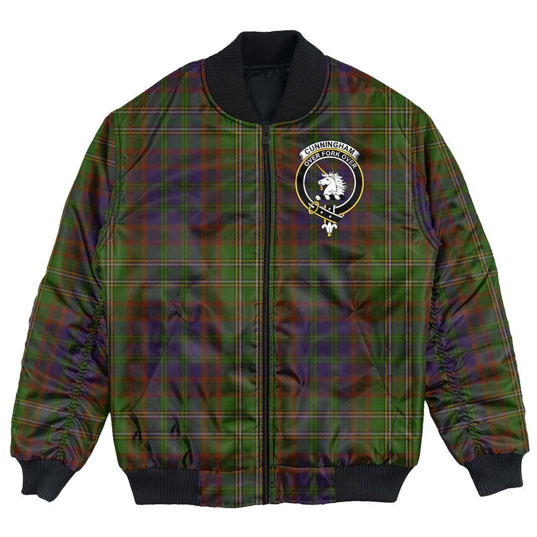 Clan Cunningham Hunting Modern Tartan Crest Bomber Jacket LN55 Cunningham Hunting Modern Tartan Tartan Bomber Jacket   