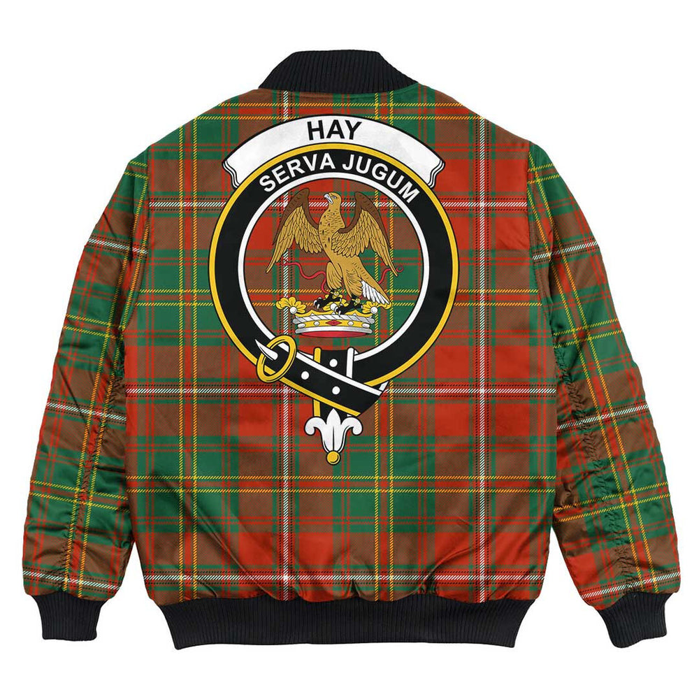 Clan Hay Ancient Tartan Crest Bomber Jacket XE26 Hay Ancient Tartan Tartan Bomber Jacket   