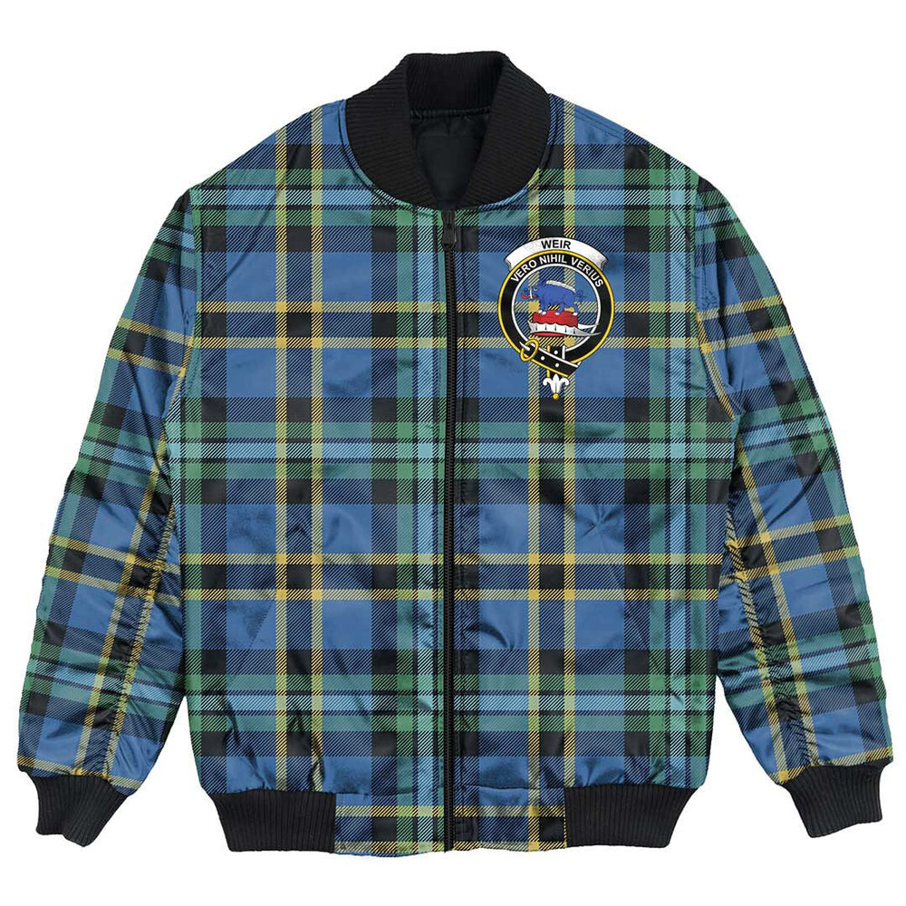 Clan Weir Ancient Tartan Crest Bomber Jacket ON40 Weir Ancient Tartan Tartan Bomber Jacket   