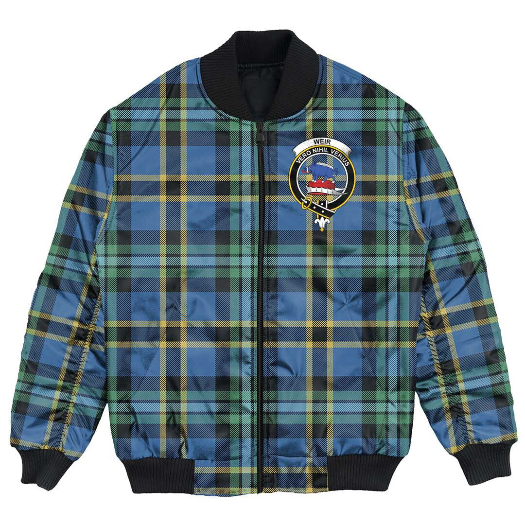 Clan Weir Ancient Tartan Crest Bomber Jacket ON40 Weir Ancient Tartan Tartan Bomber Jacket   