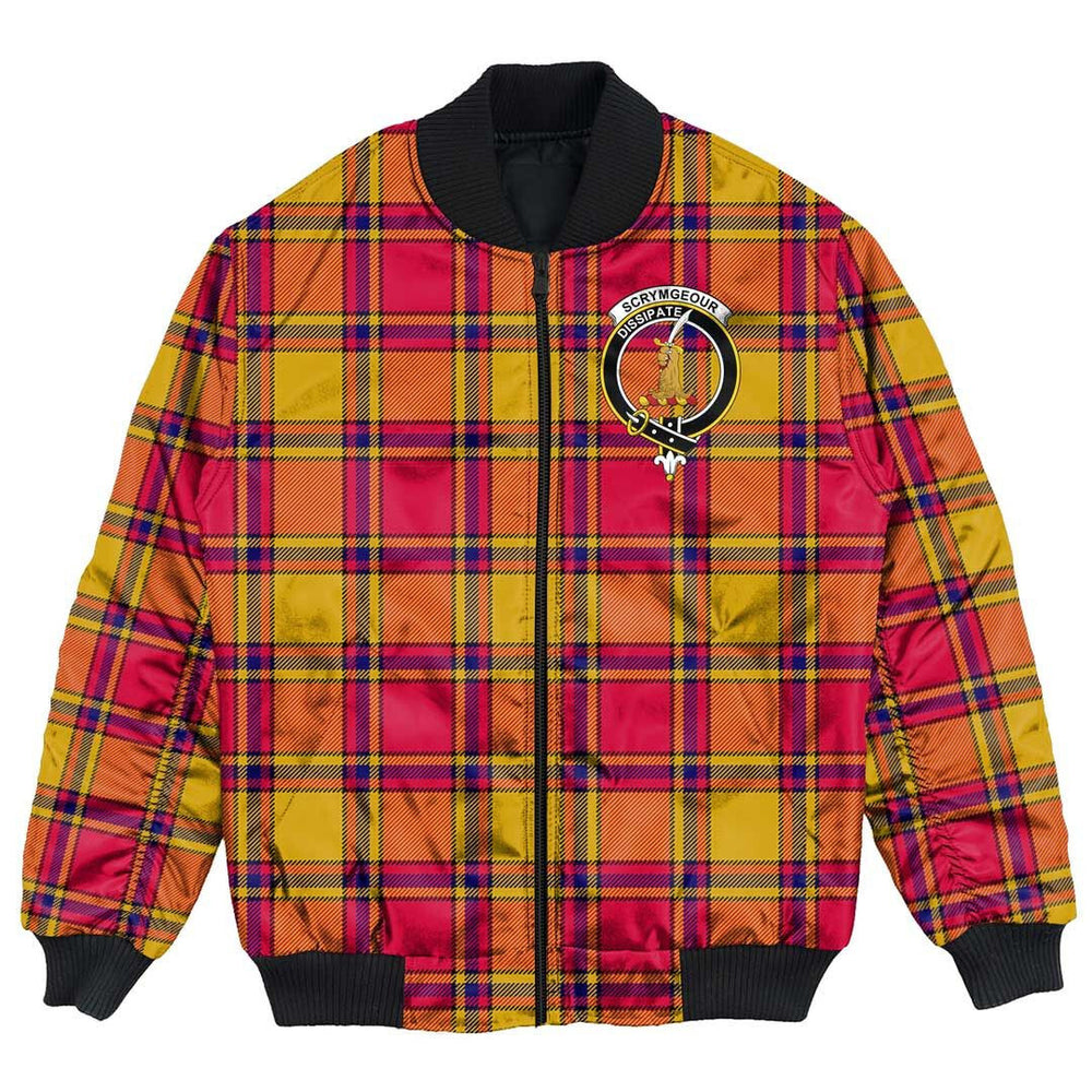 Clan Scrymgeour Tartan Crest Bomber Jacket IW96 Scrymgeour Tartan Tartan Bomber Jacket   