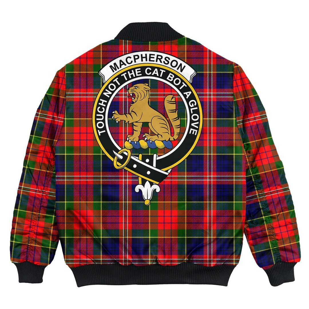 Clan MacPherson Modern Tartan Crest Bomber Jacket CM96 MacPherson Modern Tartan Tartan Bomber Jacket   