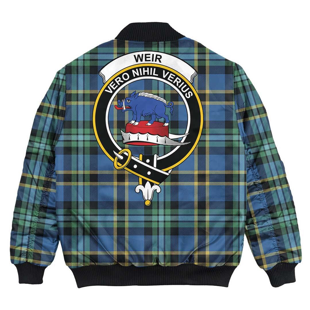 Clan Weir Ancient Tartan Crest Bomber Jacket ON40 Weir Ancient Tartan Tartan Bomber Jacket   
