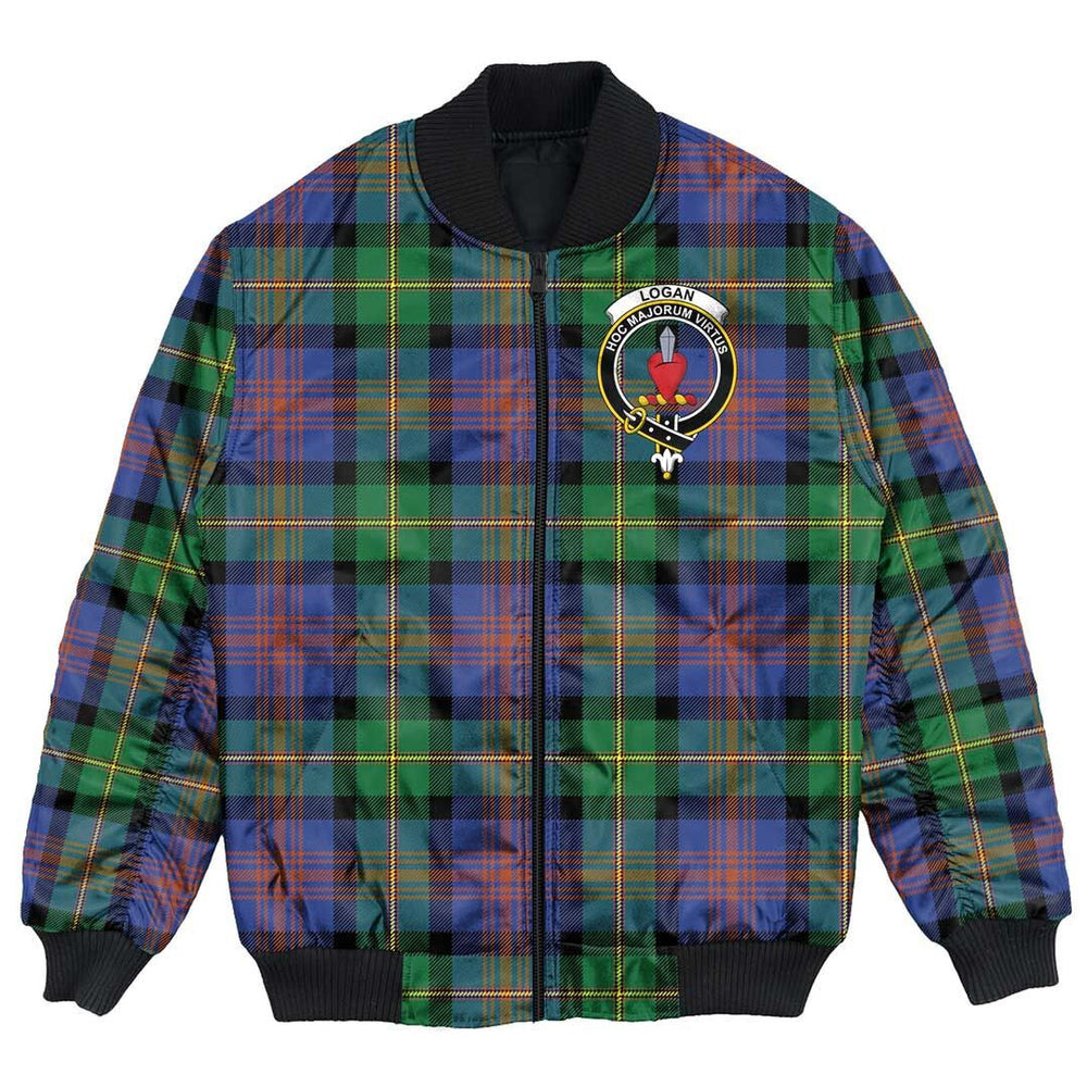 Clan Logan Ancient Tartan Crest Bomber Jacket VX13 Logan Ancient Tartan Tartan Bomber Jacket   
