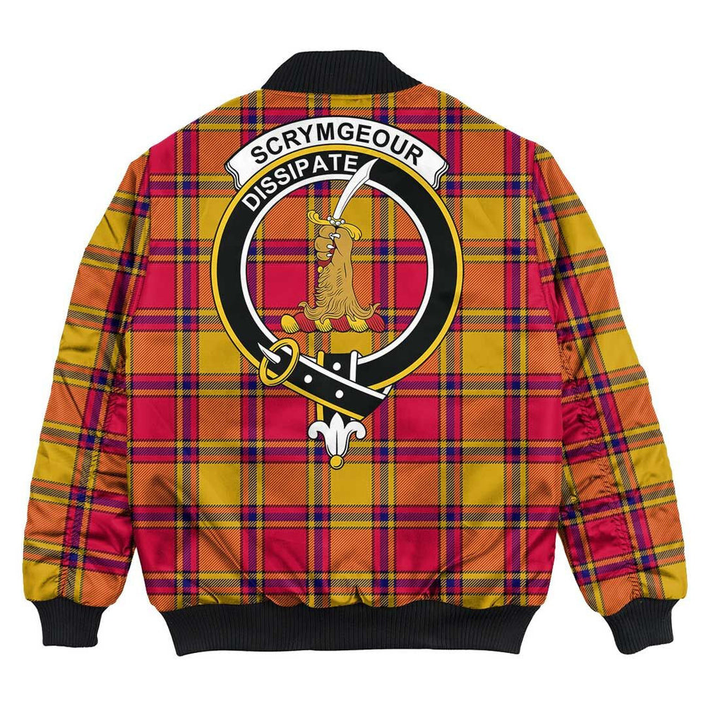 Clan Scrymgeour Tartan Crest Bomber Jacket IW96 Scrymgeour Tartan Tartan Bomber Jacket   