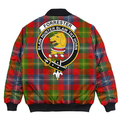 Clan Forrester Tartan Crest Bomber Jacket FO91 Forrester Tartan Tartan Bomber Jacket   