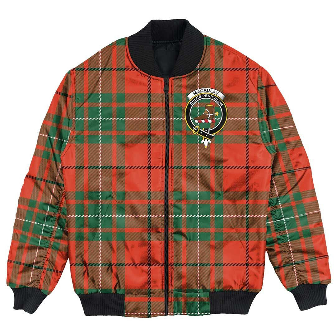 Clan MacAulay Ancient Tartan Crest Bomber Jacket GD26 MacAulay Ancient Tartan Tartan Bomber Jacket   