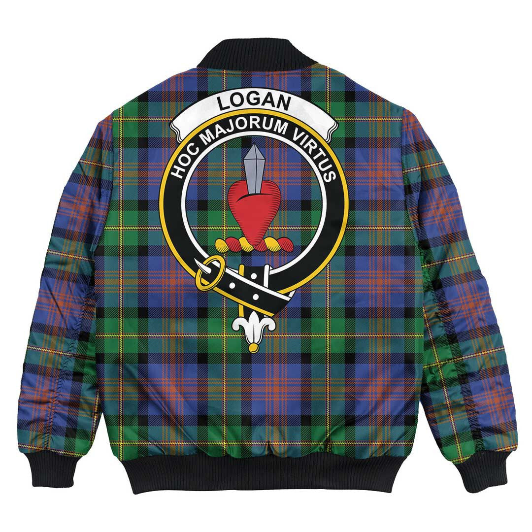 Clan Logan Ancient Tartan Crest Bomber Jacket VX13 Logan Ancient Tartan Tartan Bomber Jacket   
