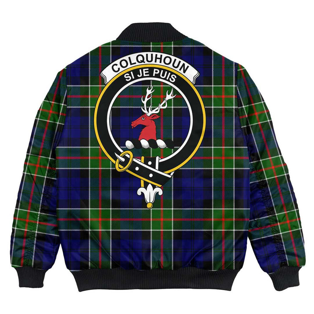 Clan Colquhoun Modern Tartan Crest Bomber Jacket DB72 Colquhoun Modern Tartan Tartan Bomber Jacket   
