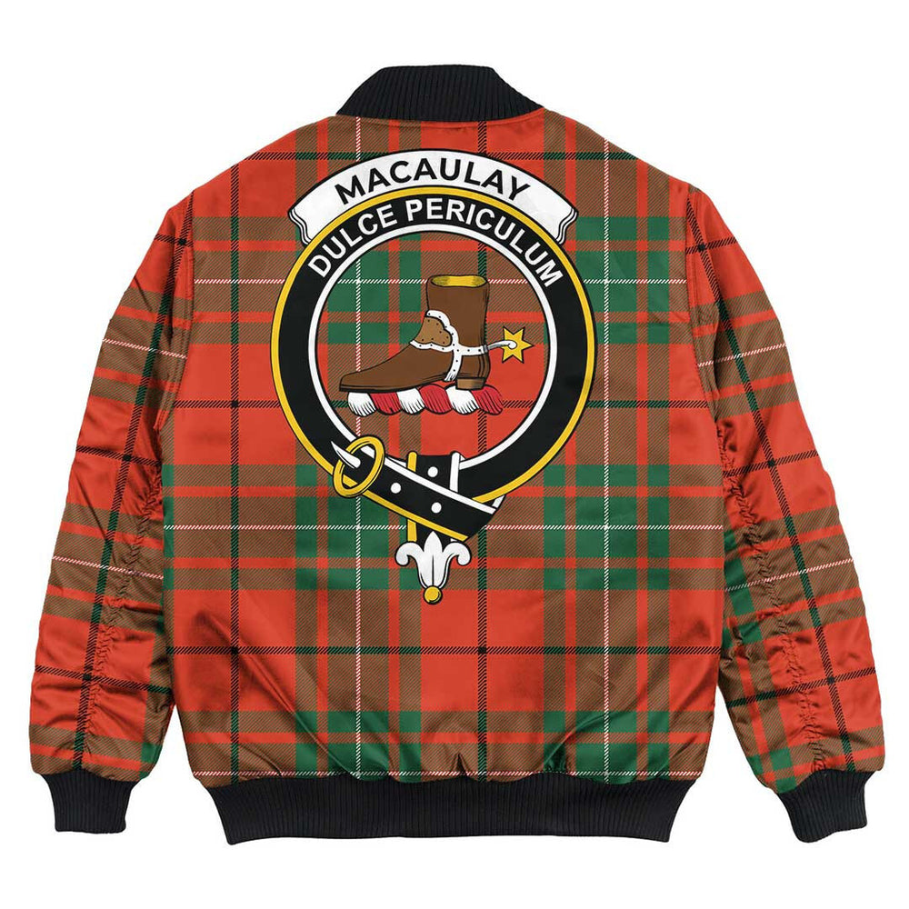 Clan MacAulay Ancient Tartan Crest Bomber Jacket GD26 MacAulay Ancient Tartan Tartan Bomber Jacket   