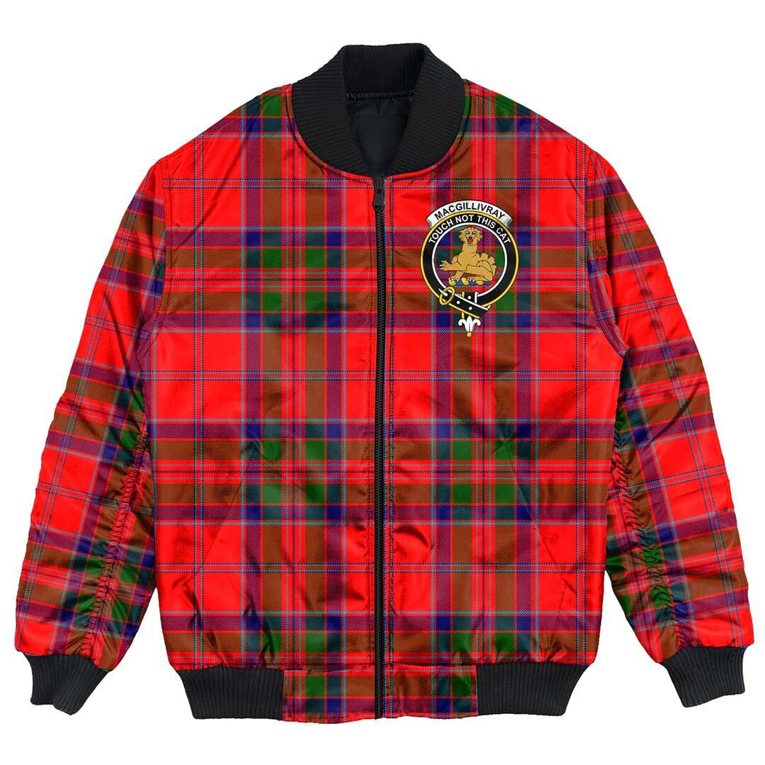Clan MacGillivray Modern Tartan Crest Bomber Jacket WW25 MacGillivray Modern Tartan Tartan Bomber Jacket   