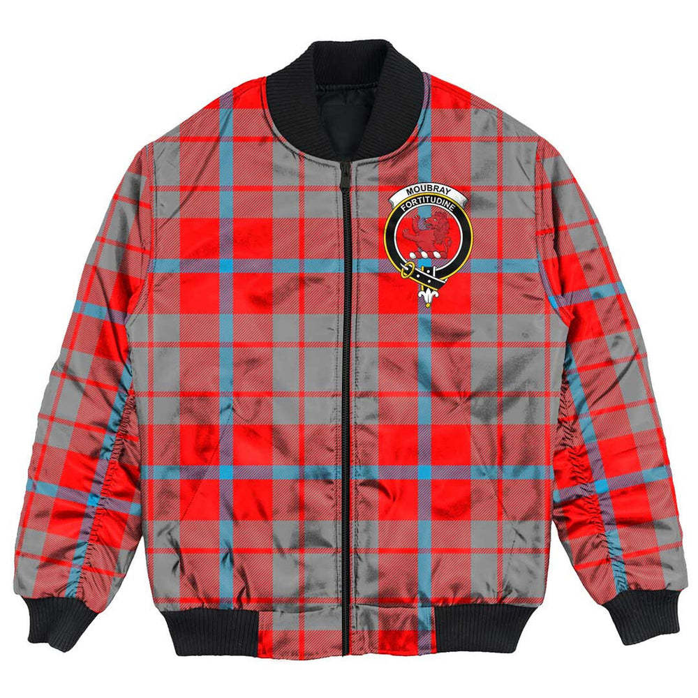 Clan Moubray Tartan Crest Bomber Jacket OI50 Moubray Tartan Tartan Bomber Jacket   