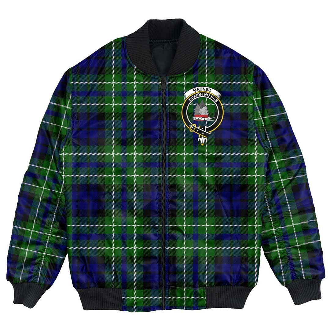 Clan MacNeil of Colonsay Modern Tartan Crest Bomber Jacket EL60 MacNeil of Colonsay Modern Tartan Tartan Bomber Jacket   