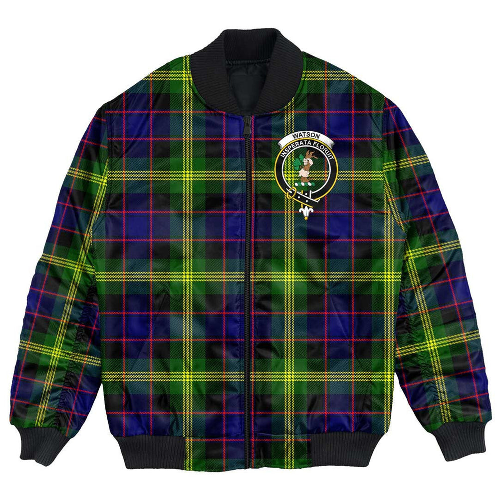 Clan Watson Modern Tartan Crest Bomber Jacket BC53 Watson Modern Tartan Tartan Bomber Jacket   