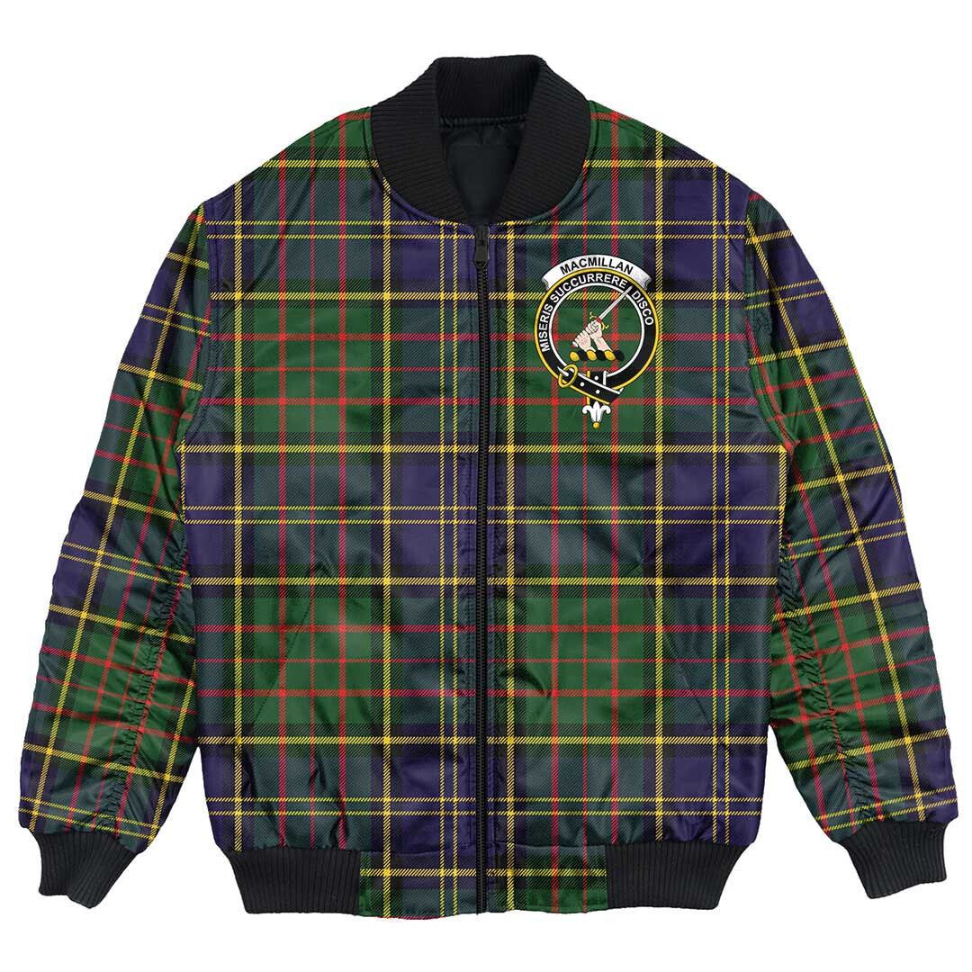 Clan MacMillan Hunting Modern Tartan Crest Bomber Jacket JY90 MacMillan Hunting Modern Tartan Tartan Bomber Jacket   