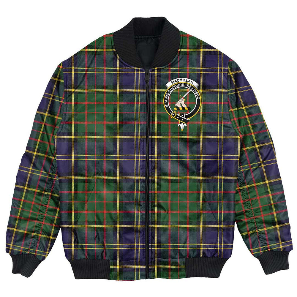 Clan MacMillan Hunting Modern Tartan Crest Bomber Jacket JY90 MacMillan Hunting Modern Tartan Tartan Bomber Jacket   