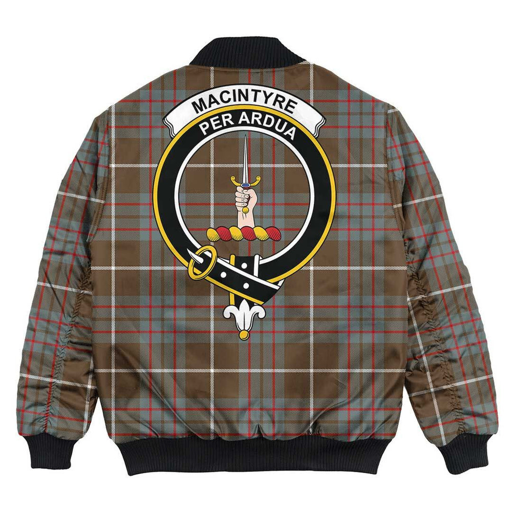 Clan MacIntyre Hunting Weathered Tartan Crest Bomber Jacket DW78 MacIntyre Hunting Weathered Tartan Tartan Bomber Jacket   