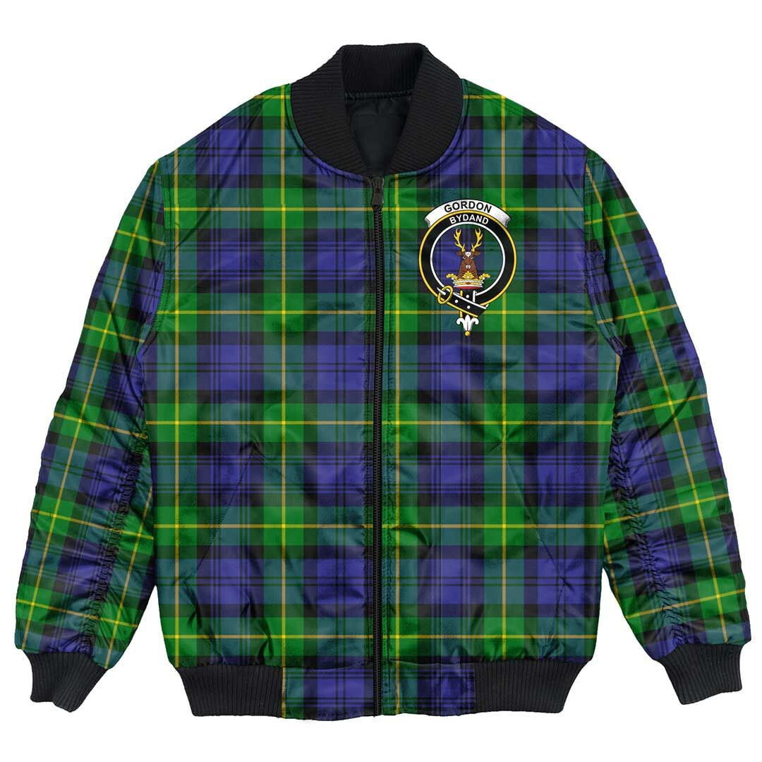 Clan Gordon Modern Tartan Crest Bomber Jacket YN96 Gordon Modern Tartan Tartan Bomber Jacket   