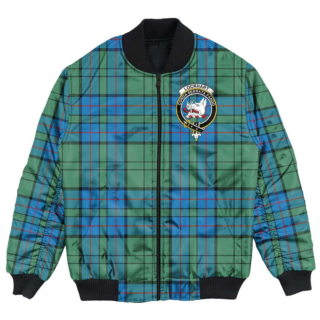 Clan Lockhart Modern Tartan Crest Bomber Jacket CE31 Lockhart Modern Tartan Tartan Bomber Jacket   