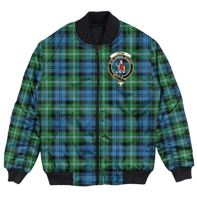 Clan Lyon Tartan Crest Bomber Jacket
