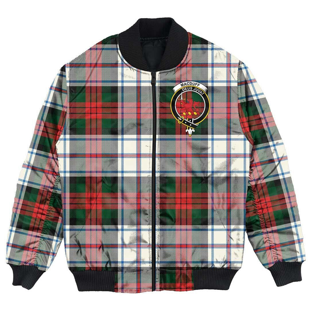 Clan MacDuff Dress Modern Tartan Crest Bomber Jacket OK65 MacDuff Dress Modern Tartan Tartan Bomber Jacket   