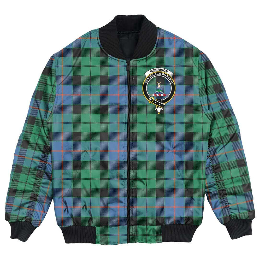 Clan Morrison Ancient Tartan Crest Bomber Jacket JI91 Morrison Ancient Tartan Tartan Bomber Jacket   