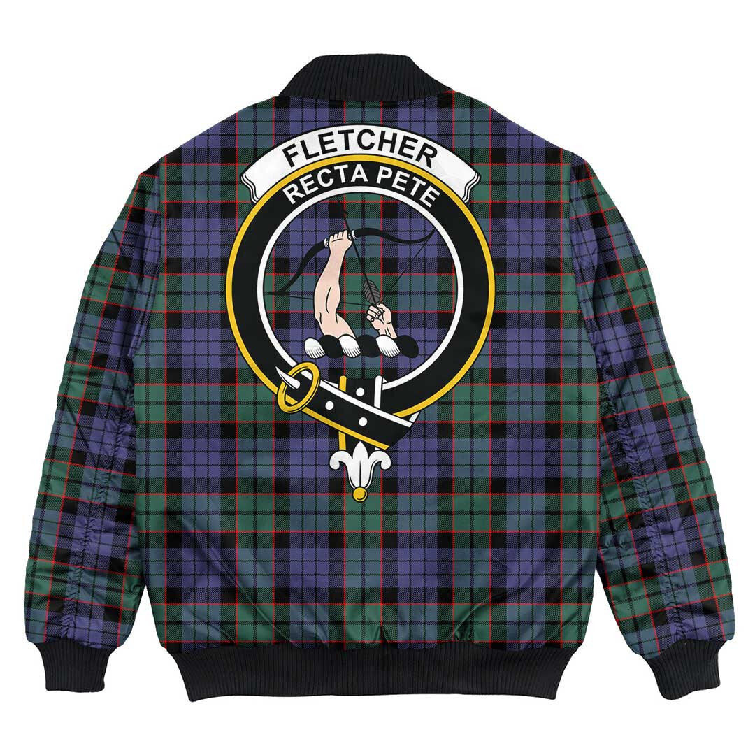 Clan Fletcher Modern Tartan Crest Bomber Jacket XN67 Fletcher Modern Tartan Tartan Bomber Jacket   